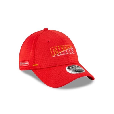 Red Kansas City Chiefs Hat - New Era NFL Official Summer Sideline Stretch Snap 9FORTY Snapback Caps USA3016972